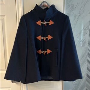 Navy Toggle Cape Coat